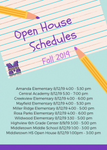 open house schedules poster